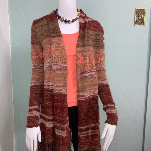 BKE Sweater and Fringed Cardigan M - Picture 7 of 10